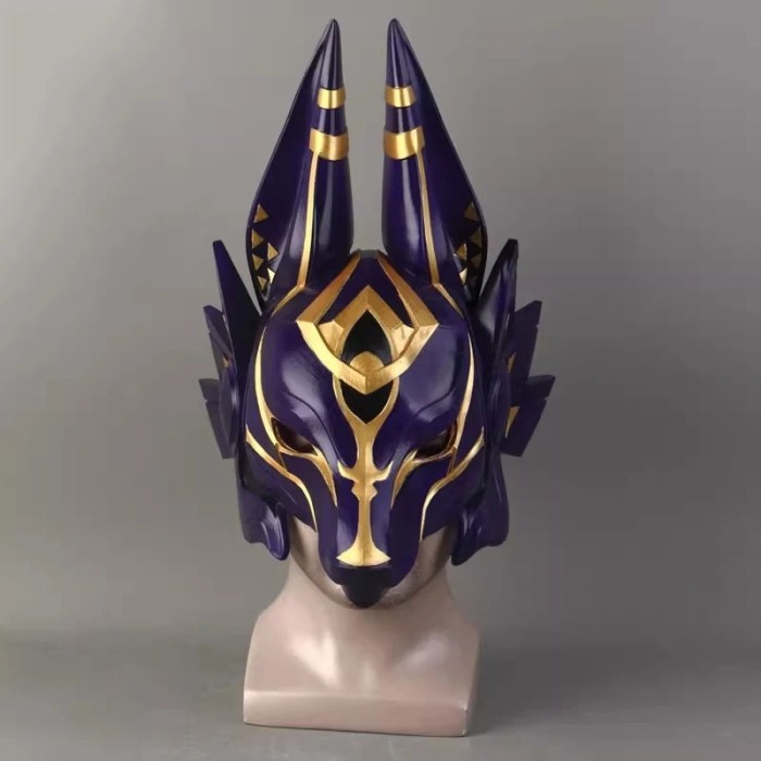 Game Genshin Impact Cyno Cosplay Helmet Mask Cyno Cap Accessories