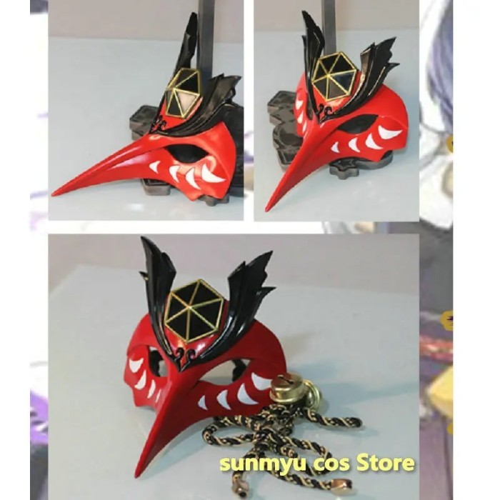 Game Genshin Impact Kujou Sara Mask FPR Material Headwear Head