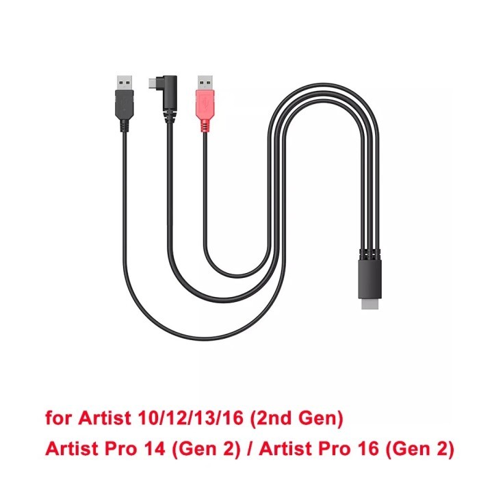 XPPen Brand Original 3 in 1 Cable for Artist Pro 14 Artist