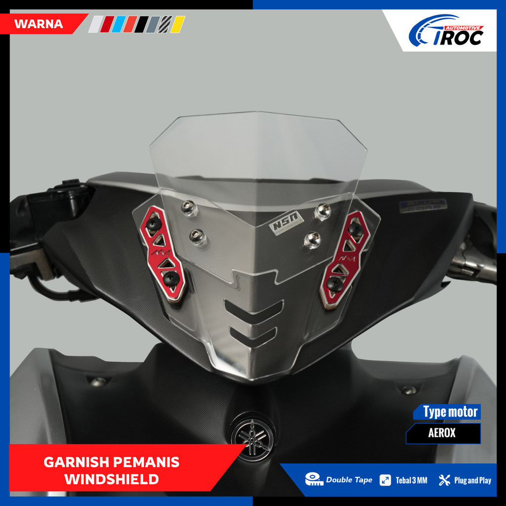 Garnish Visor Aerox Old New Bracket Windshield Aerox Aksess Aerox