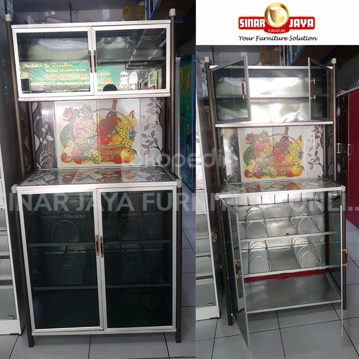 Rak Piring Aluminium 2 Pintu. Promo
