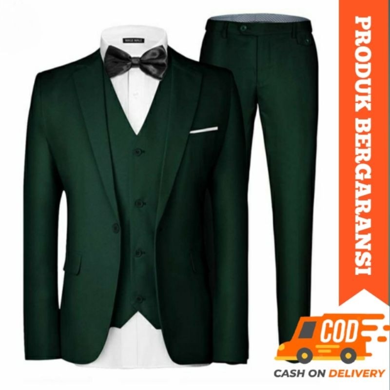 BEST DEALS Jas Pria Hijau Botol Jas Blazer Formal Slimfit Premium