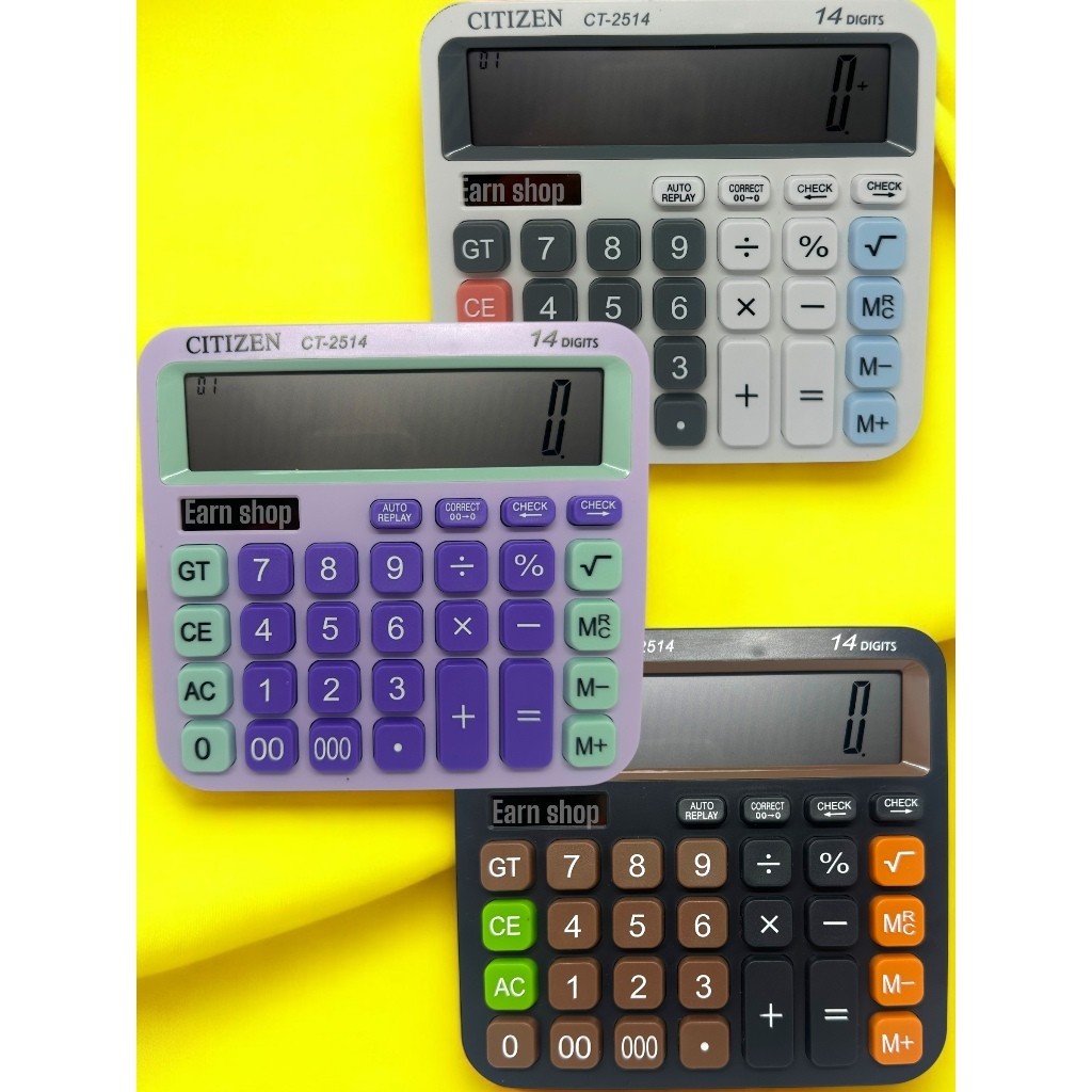 

Citizen Kalkulator Dagang Warna Warni CT-2514 | Kalkulator Citizen Aeatatic 2514 kalkulator 14 digit | kalkulator tenaga surya