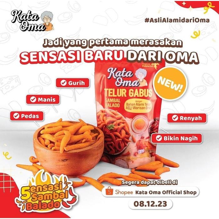 

NEW ! KATA OMA SAMBAL BALADO PAKET 8 Terlaris