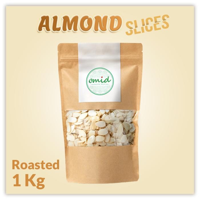 

1kg - Roasted Almond Sliced Kacang Almond Iris Panggang Terlaris