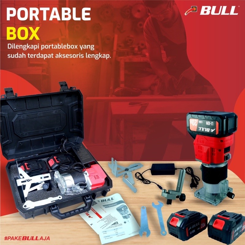 Bull mesin trimmer kayu baterai BL390 kuat bagus cordless wood trimmer