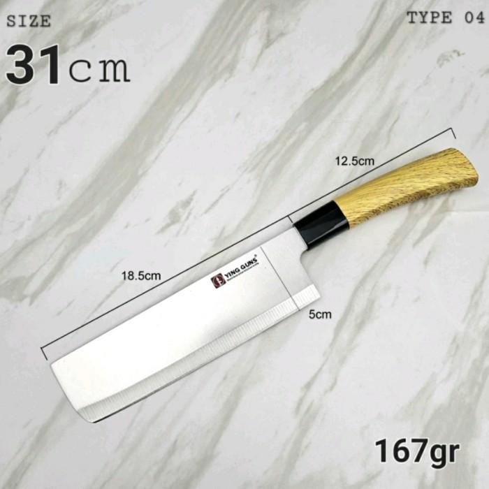 (Expert) Pisau Dapur Stainless Chef Knife Ying Guns