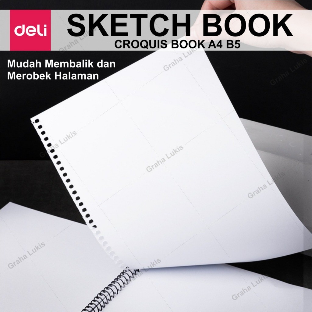 

[READY] Deli Croquis Sketchbook 100gsm A4 / B5 Sketch Book