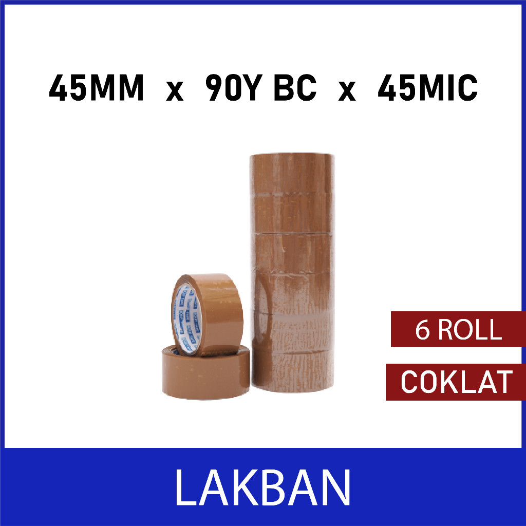 

JH8 1 SLOP LAKBAN BENING / LAKBAN COKELAT 90 YARD BC X 45MM TERMURAH 1 SLOP 6 ROLL