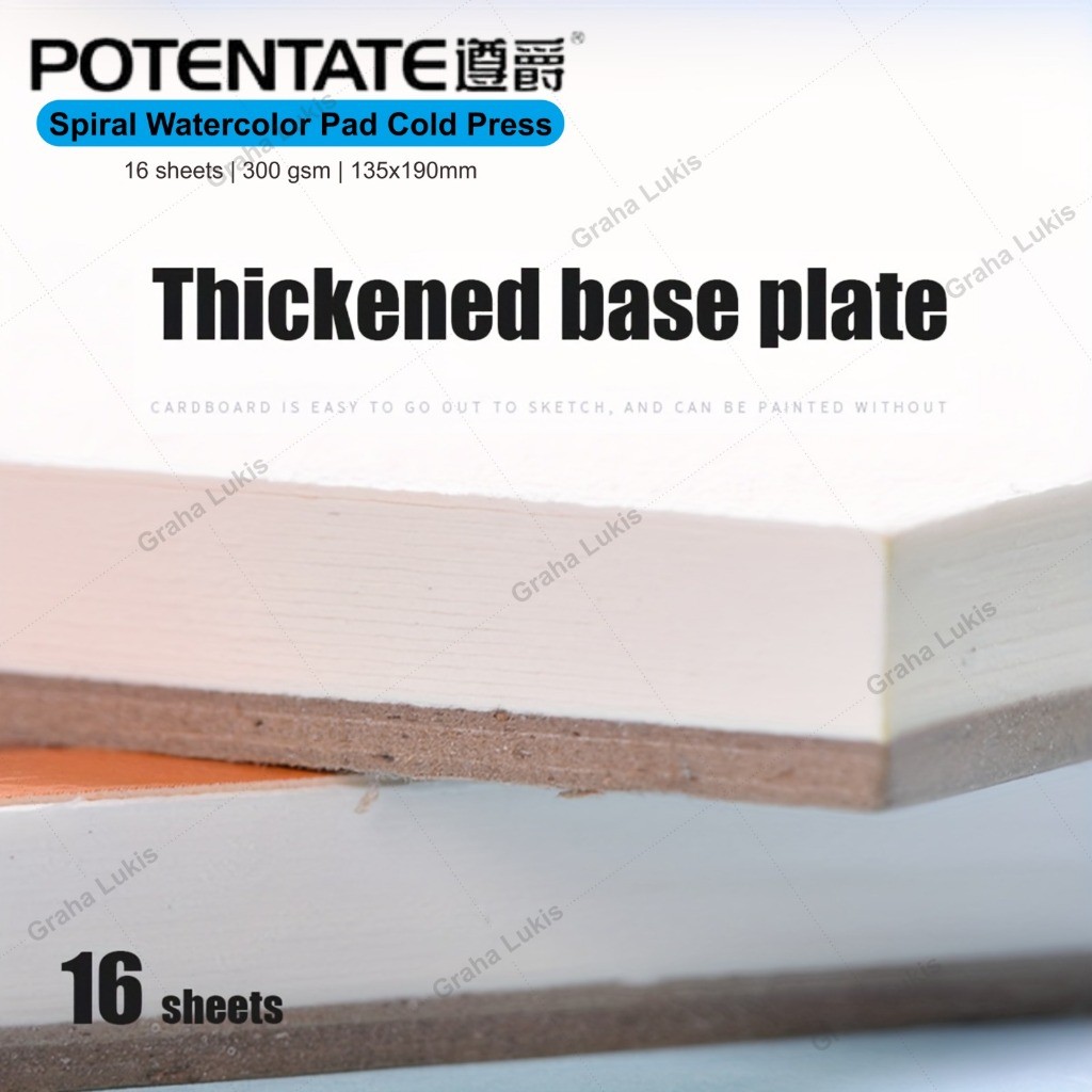 

[READY] POTENTATE SPIRAL / PAD WATERCOLOR 135X190MM COLD PRESS