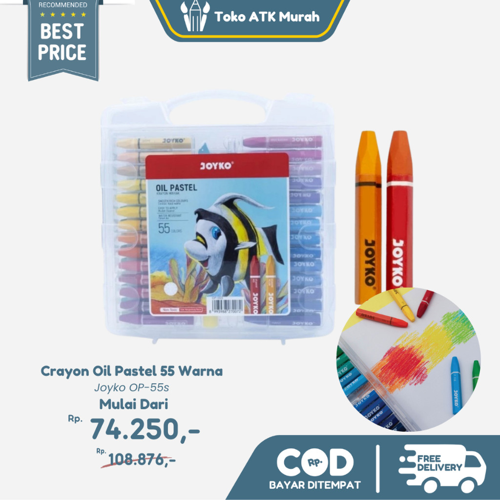 

[READY] Krayon / Crayon Joyko 55 Oil Pastels TI-P-55S