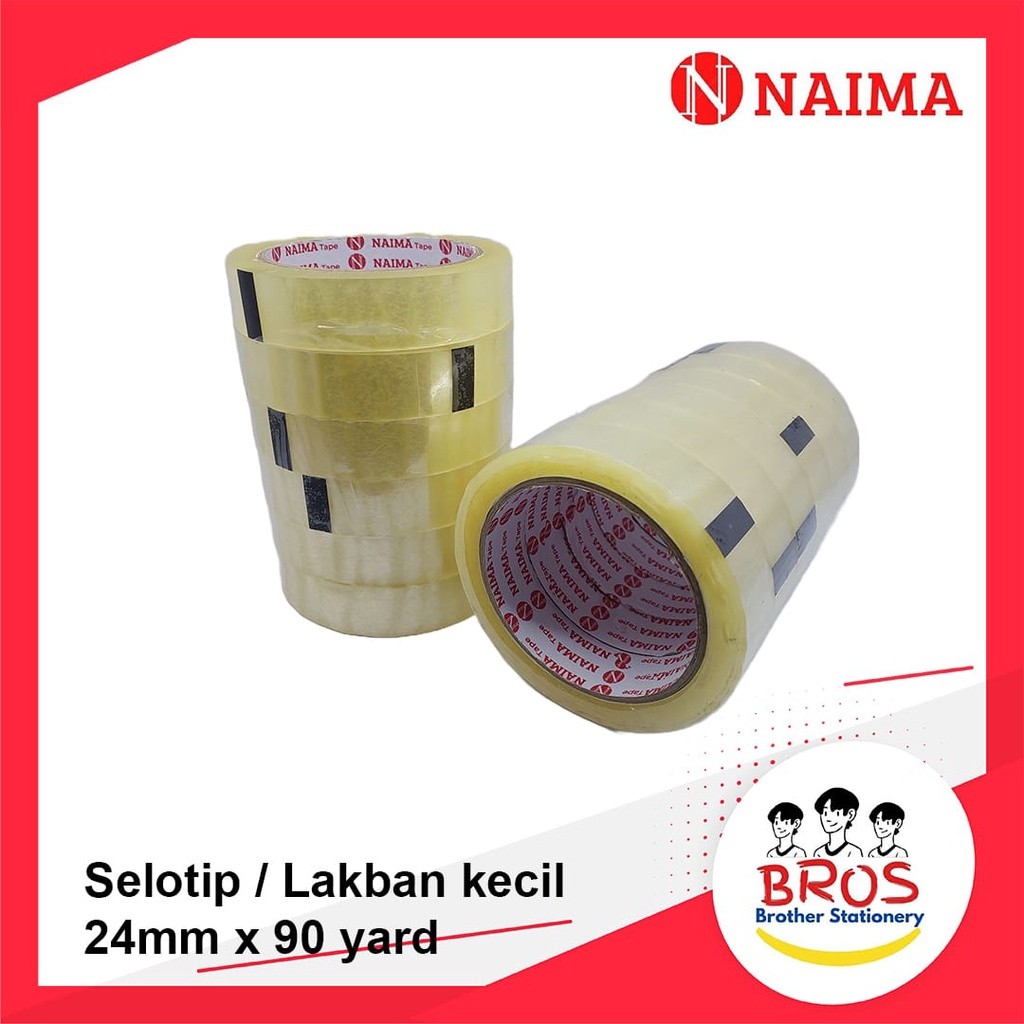

JH8 (6pcs) Selotip Bening 24 MM x 90 Yard / Solatip Kecil Bening 1 Inch x 90 Yard