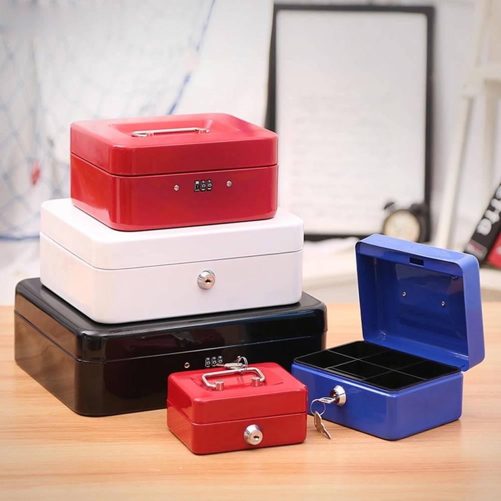 Tumbuh_berkah Brankas Uang Brangkas Penyimpanan Uang Money Box Uang Cash Box Portable Kunci / Passwo