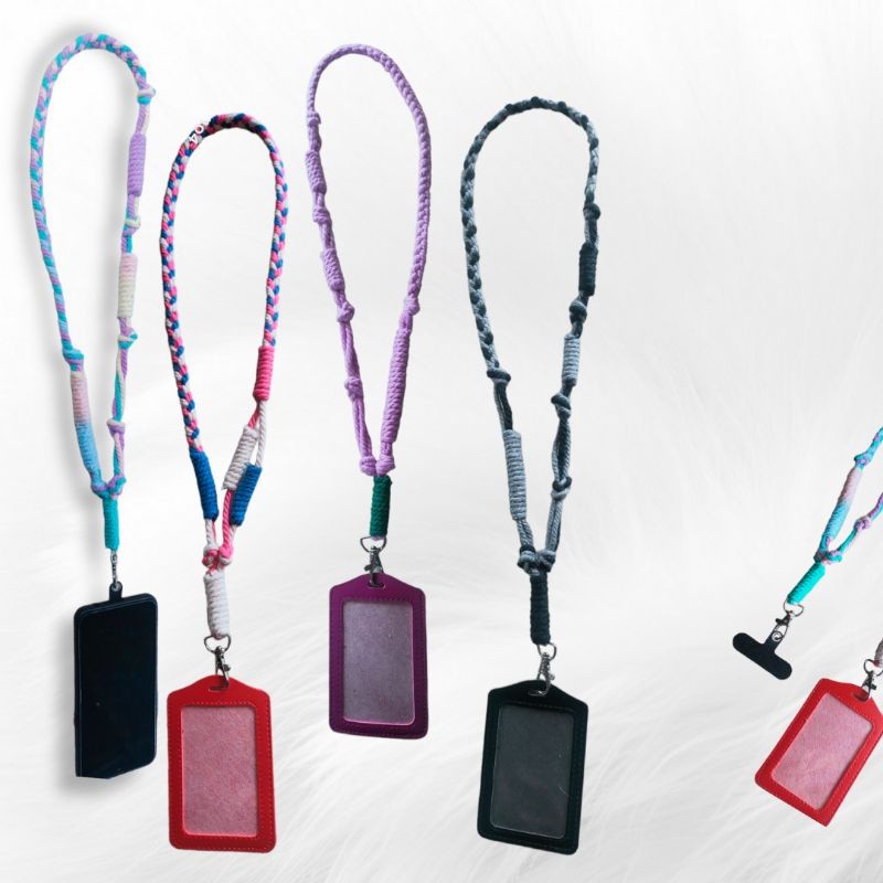

JH8 Macrame Lanyard Name Tag Id Card / Gantungan Hp / lanyard phone