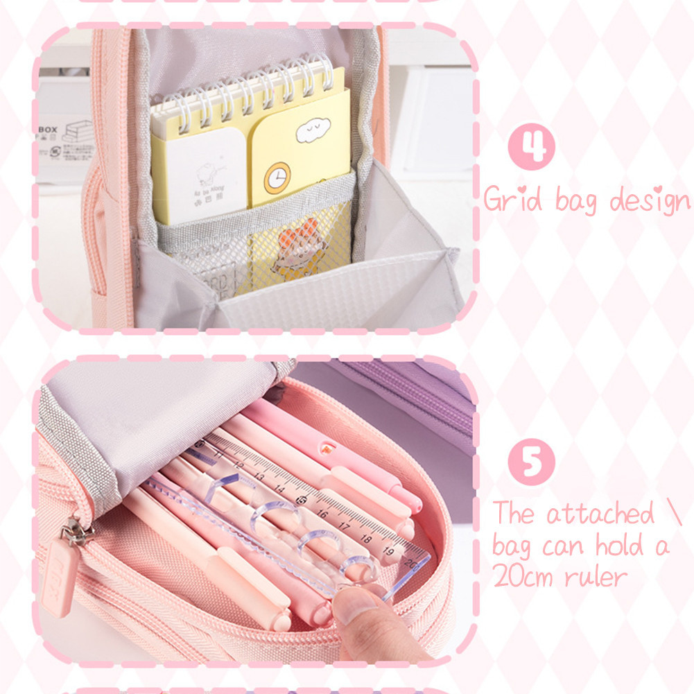 

JH8 Kotak Pensil Anak Sekolah 6 Ruang / Kapasitas Besar Pencil Case / 3D Anak Perempuan Lucu Besar