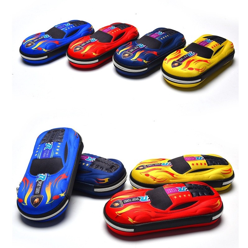 

JH8 Tempat Pensil Kotak pensil Tepak 3D Timbul Hardtop Pencil Case Motif Mobil Murah