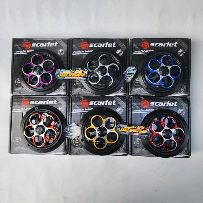 Terbaik Cover Pelindung Kipas Spiner Scarlet Racing Original Radiator Mesin Motor Vespa Sprint