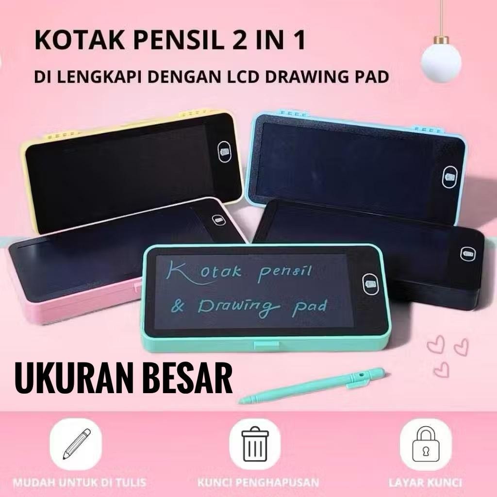 

JH8 SUNWAYSTORE - Kotak Pensil Papan Tulis LCD Drawing Pad / Kotak Pensil Papan Coret Kreatif Anak