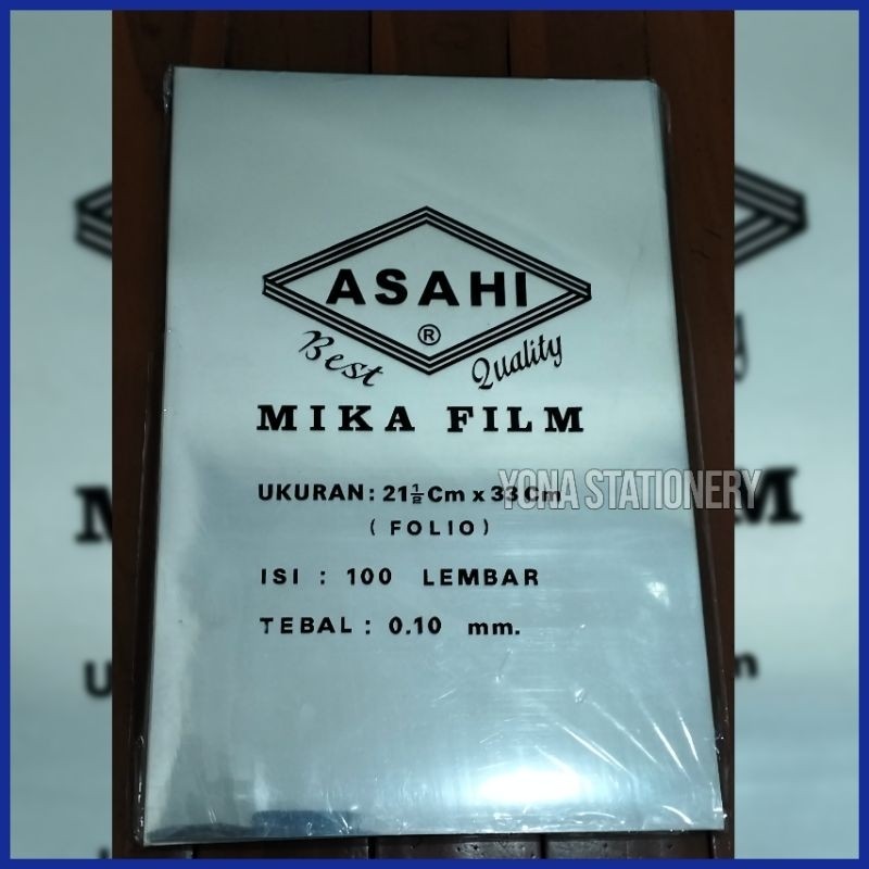 

JH8 Mika Film/Jilid Asahi A4 & F4 0.10 mm & 100 lembar