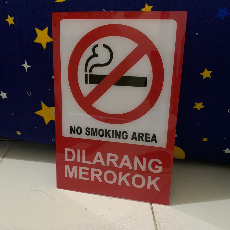 

JH8 Sign Akrilik Dilarang Merokok/No Smoking area