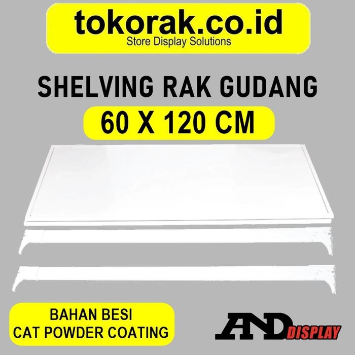 AMBALAN RAK GUDANG BESI BOLTLESS L. 60 X P.120 CM SHELVING ANDDISPLAY