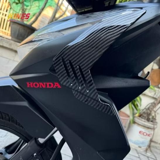 WINGLET AIRSCOOP BODY SAMPING CARBON HONDA NEW BEAT DELUXE 2020 2025 TERLARIS