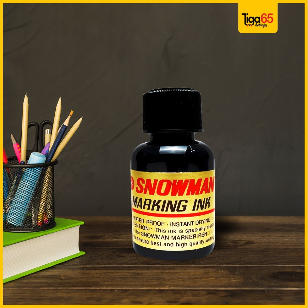 

Tinta Permanent / Refill Ink Spidol Snowman Permanen Marking / Refil Tinta Permanent - Hitam / Kerajaan Alat Tulis