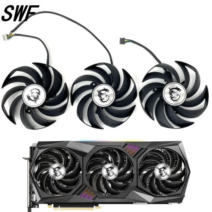 PLD09210S12HH RX 6800XT GAMING X TRIO Fan For MSI RTX 3060 3060 Ti