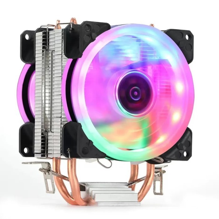 2 Heat Pipes Cooling CPU Cooler RGB Fan 3pin For Intel LGA 1150 1151