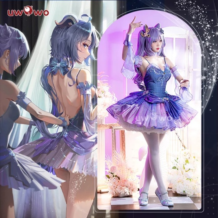 UWOWO Keqing/Ganyu Cosplay Costume Ballet Dress Genshin