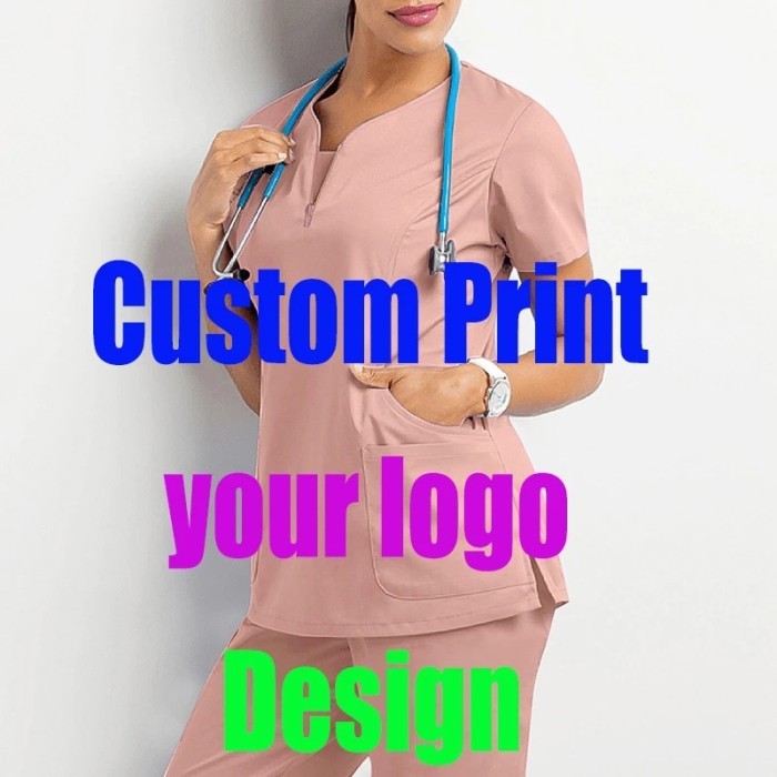 Uniform Custom Logo Printing Spa Salon Scrubs Suits Sets Work Clothes