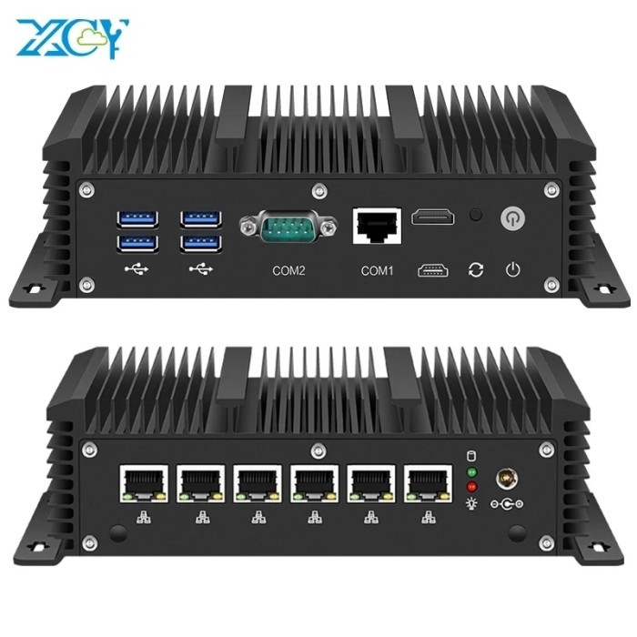 XCY Mini PC Intel Core i7-10510U i5-10210U Processor 6x Gigabit LAN