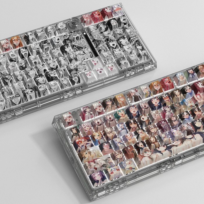 Double shot pbt Backlit Keycaps Anime Keycaps For Mechanical Keyboard