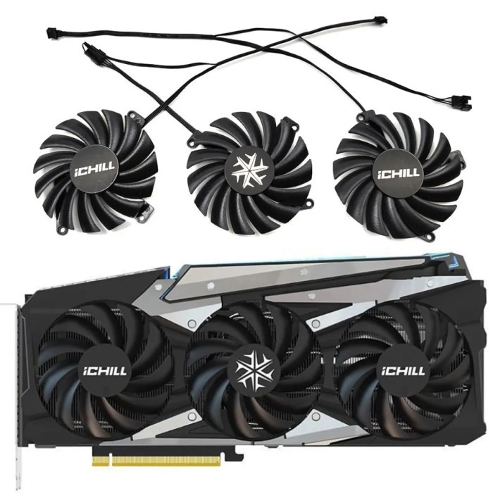 3Fan/1SET CF-12915S RTX 3080 3070 ICHILL X4 GPU Fan，For INNO3D RTX