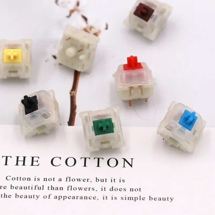 Gateron Switches 5pin Milky Clear switch Red Brown Blue Yellow Green