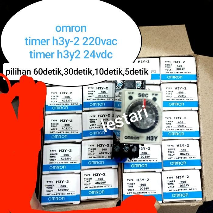 OMRON TIMER H3Y-2 60DETIK/30DETIK/10DETIK/5DETIK 220V KUALITAS TERBAIK