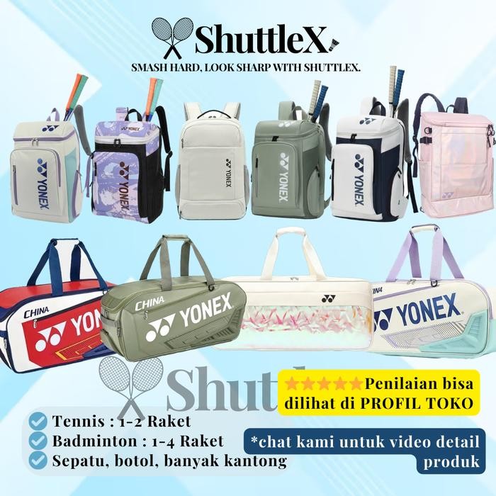 tas badminton yonex cewe ransel yy lindan bulutangkis [kualitas terbaik]