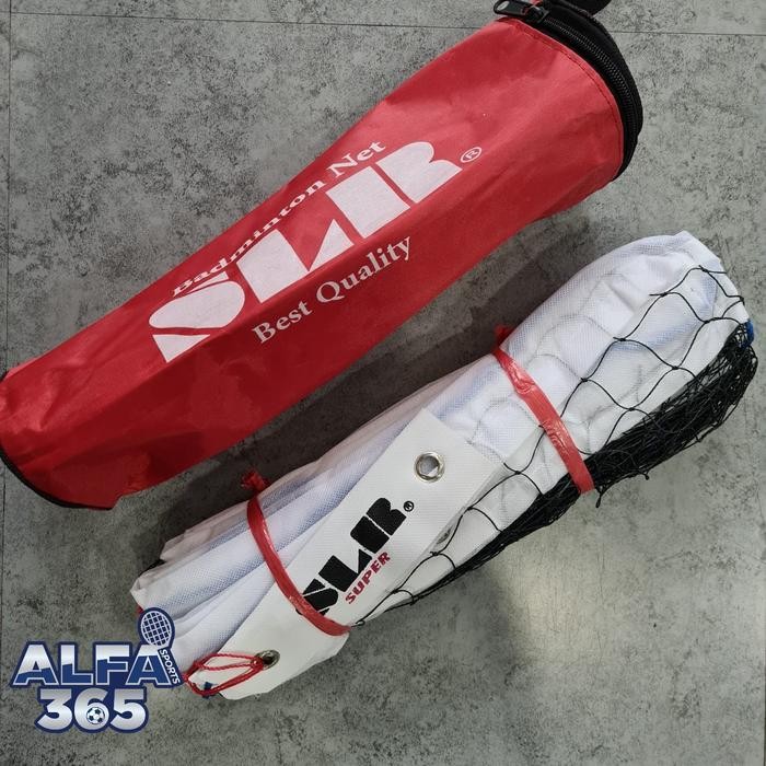 net badminton slr + tas - nylon - net bulutangkis [kualitas terbaik]