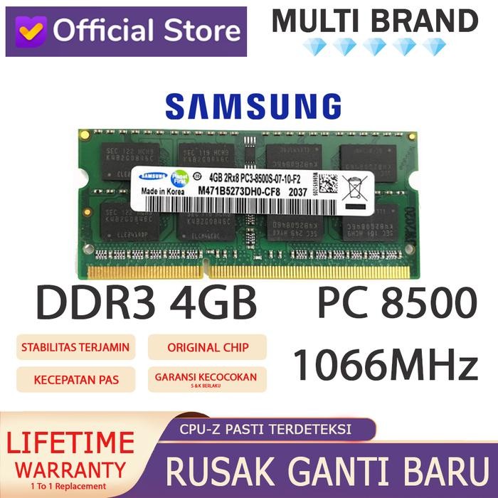 Ram Laptop Ddr3 4Gb 8500/1066Mhz Ori Ram Nb Ddr3 4Gb 1066Mhz