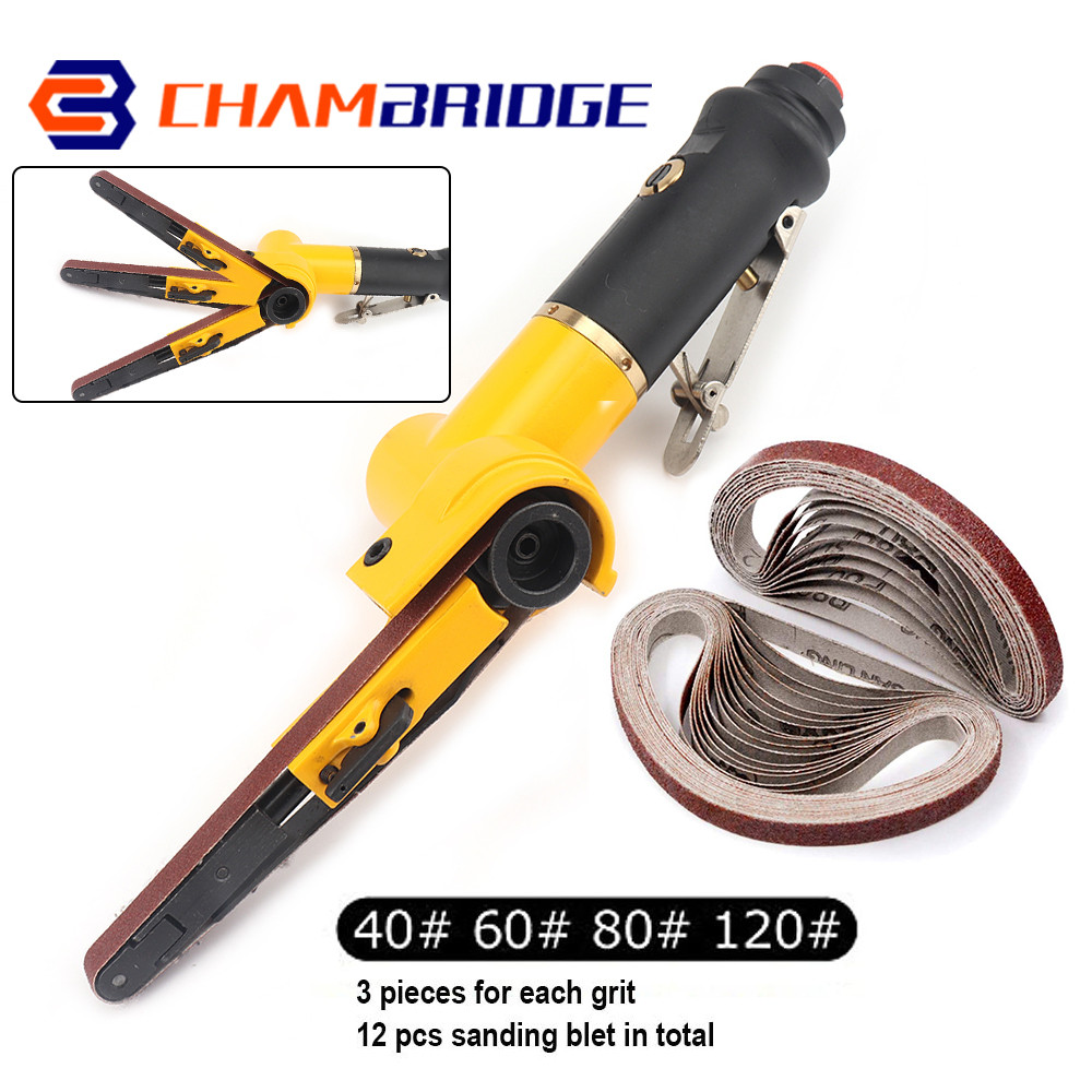 10Mm X 330Mm Pneumatic Sander Air Belt Sander Set Air Belt Grinder For Grinding Polishing Pneumatic