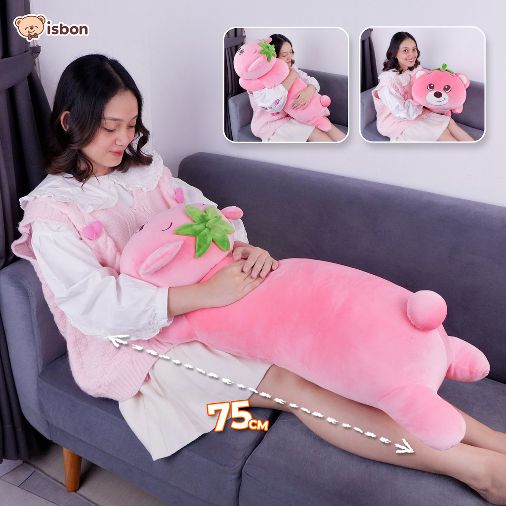 ISTANA BONEKA Guling Tidur Bolster Bear Berry Karakter Hewan Lucu Mainan Anak Teman Tidur Hadiah