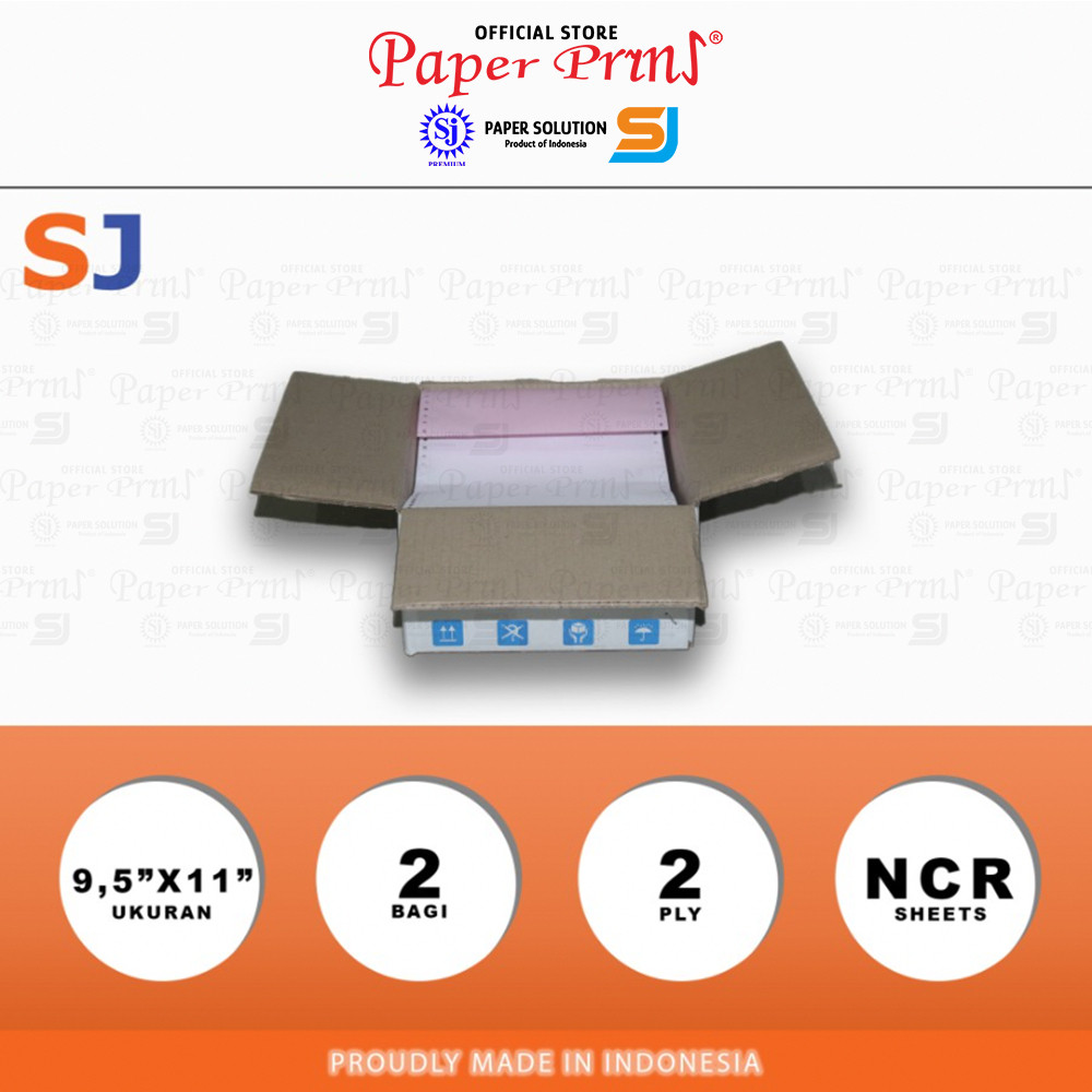 

SJ Orange Kertas Continuous Form 2PLY NCR PRS 9,5" x 11"/2 (Bagi 2)