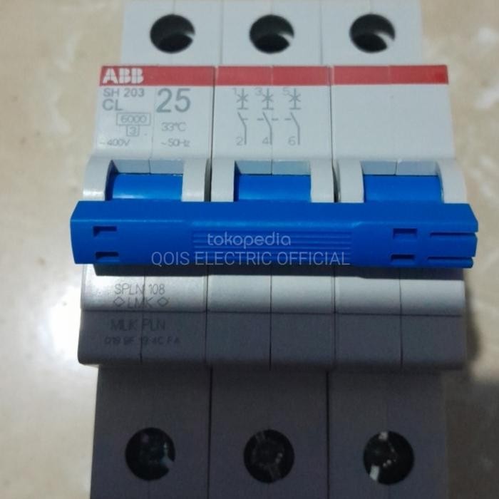Top Mcb 3Phase Abb Original Pln 10A 16A 20A 25A 35A -