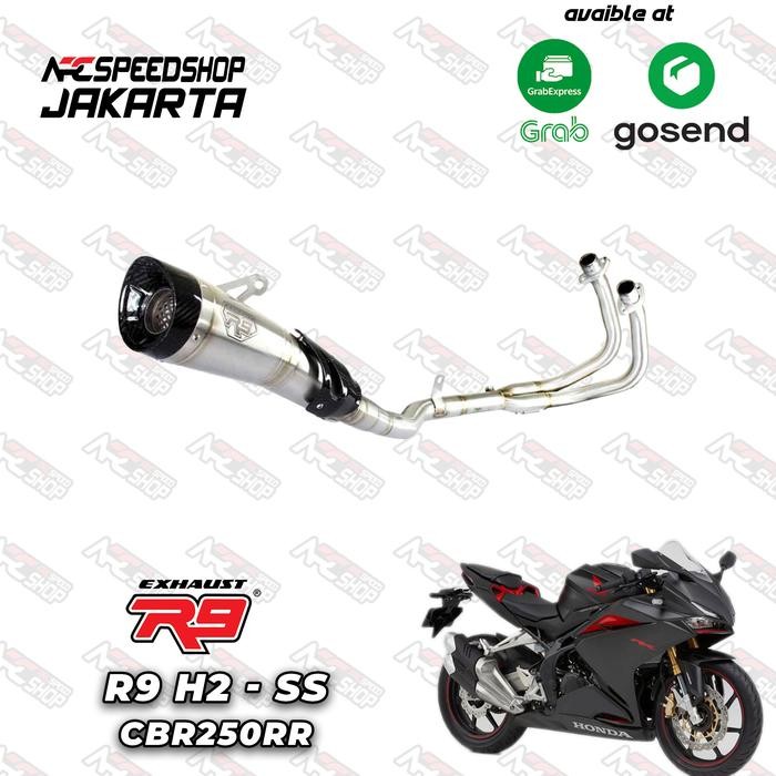 Knalpot R9 H2 Ss Carbon Honda Cbr 250Rr Cbr 250 Rr Fullsystem
