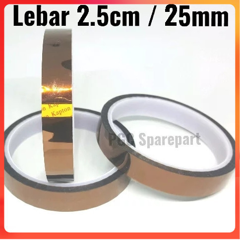 

Isolatip Tape Kuning Anti Panas 2.5cm Isolasi Lakban 2.5 cm 25mm 25 mm