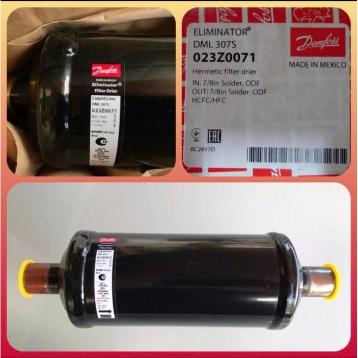 PREMIUM DANFOSS DML 307S / DCL 307S Eliminator filter drier model las