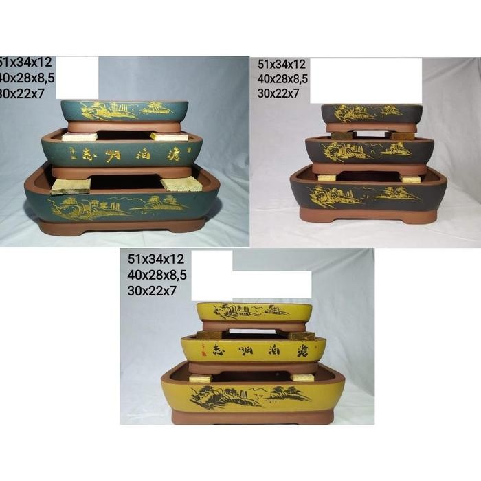 PREMIUM Restock !!! 30Cm Pot Bonsai !!! Pot Keramik Import Pot Bunga Tanah
