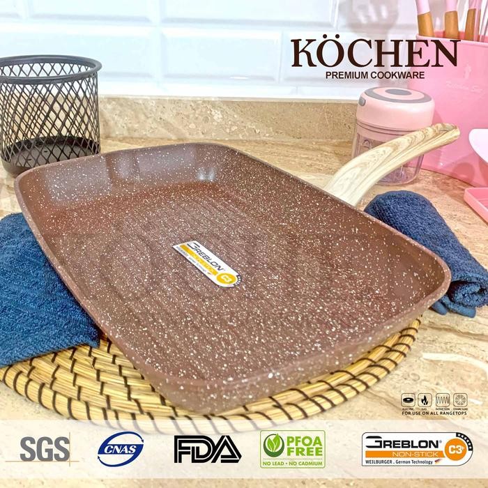 PREMIUM Kochen Granit Greblon C3 germany Grill Pan 32cm