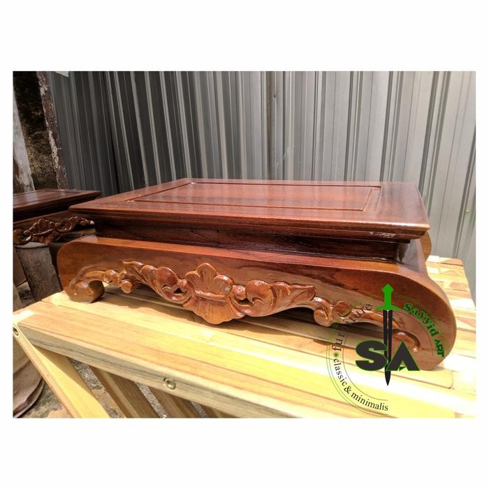 PREMIUM tatakan / meja bonsai tanaman kayu jati