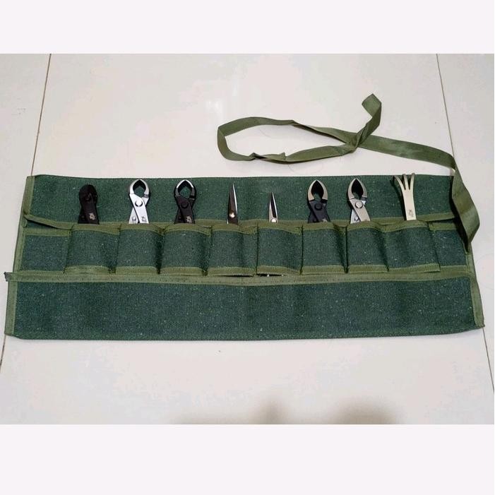PREMIUM tas alat bonsai gulung maxwam alat bonsai set tools